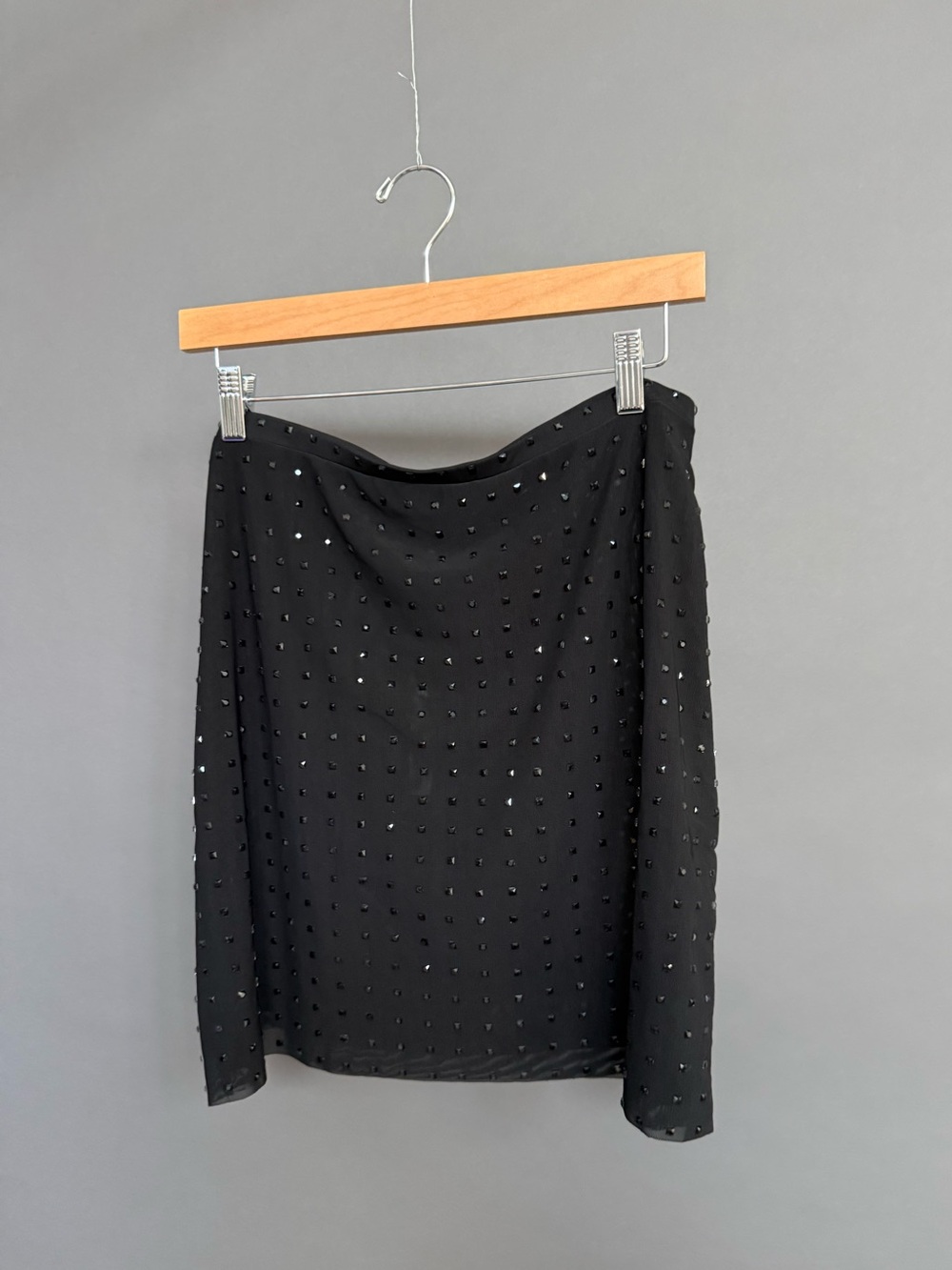 Steve Madden Kelly Black Embellished Mini Skirt XL NWT